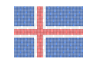 Iceland LED Flicker animated flag GIF