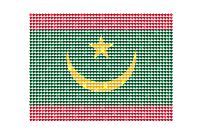 Mauritania LED Flicker animated flag GIF