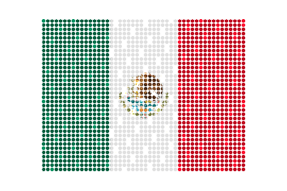 Mexico LED Flicker animated flag GIF