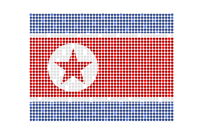 North Korea LED Flicker animated flag GIF