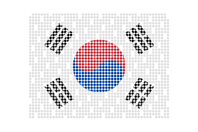 South Korea LED Flicker animated flag GIF