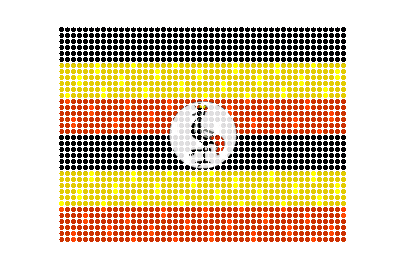 Uganda LED Flicker animated flag GIF