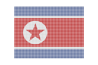North Korea LED Pulse animated flag GIF