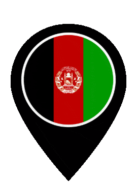 Afghanistan Pin Bounce animated flag GIF