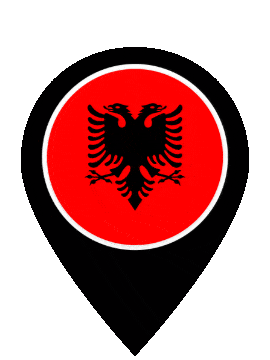 Albania Pin Bounce animated flag GIF