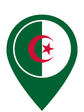 Algeria Pin Bounce animated flag GIF
