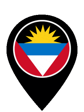 Antigua And Barbuda Pin Bounce animated flag GIF