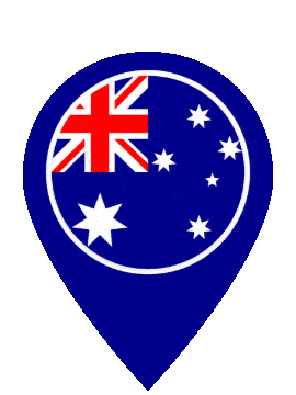 Australia Pin Bounce animated flag GIF