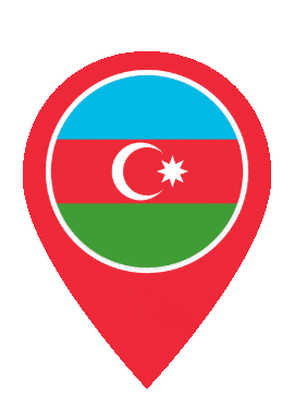 Azerbaijan Pin Bounce animated flag GIF