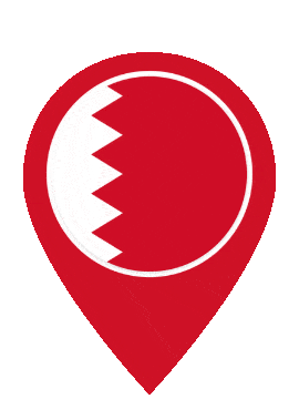 Bahrain Pin Bounce animated flag GIF