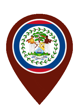 Belize Pin Bounce animated flag GIF