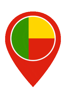 Benin Pin Bounce animated flag GIF