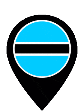 Botswana Pin Bounce animated flag GIF