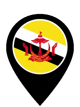 Brunei Pin Bounce animated flag GIF