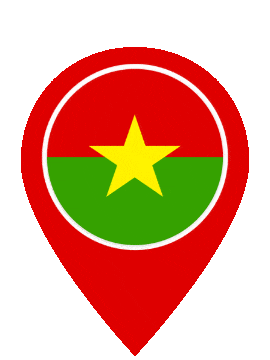 Burkina Faso Pin Bounce animated flag GIF