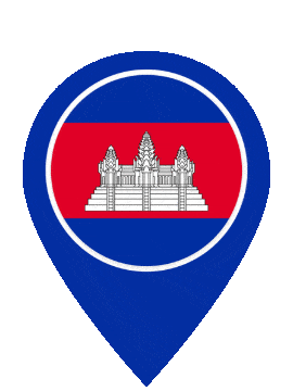 Cambodia Pin Bounce animated flag GIF