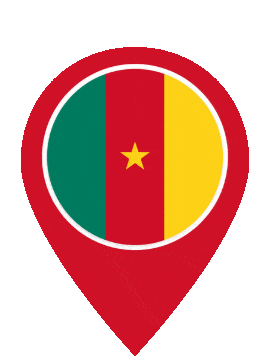 Cameroon Pin Bounce animated flag GIF