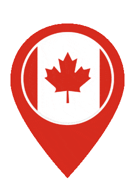 Canada Pin Bounce animated flag GIF