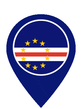 Cape Verde Pin Bounce animated flag GIF
