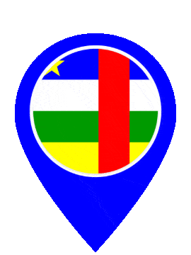 Central African Republic Pin Bounce animated flag GIF