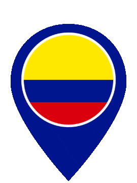 Colombia Pin Bounce animated flag GIF
