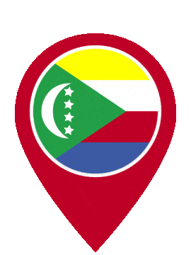 Comoros Pin Bounce animated flag GIF