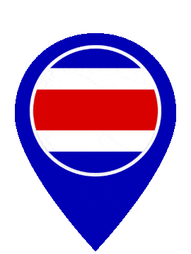 Costa Rica Pin Bounce animated flag GIF