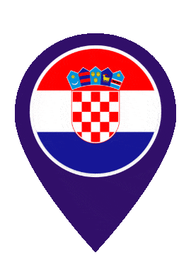Croatia Pin Bounce animated flag GIF
