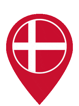 Denmark Pin Bounce animated flag GIF