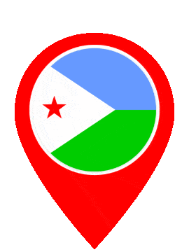 Djibouti Pin Bounce animated flag GIF