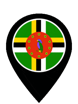 Dominica Pin Bounce animated flag GIF