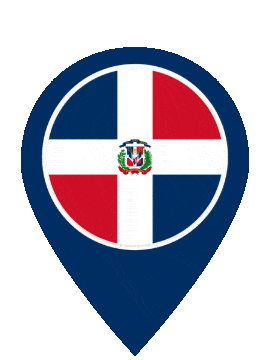 Dominican Republic Pin Bounce animated flag GIF