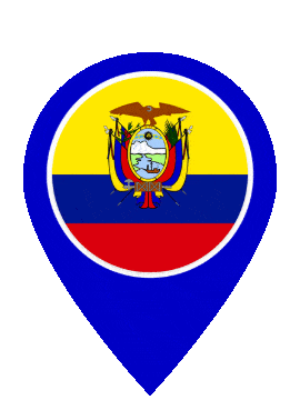 Ecuador Pin Bounce animated flag GIF