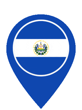 El Salvador Pin Bounce animated flag GIF