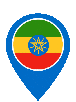 Ethiopia Pin Bounce animated flag GIF