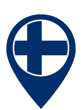 Finland Pin Bounce animated flag GIF