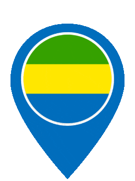Gabon Pin Bounce animated flag GIF