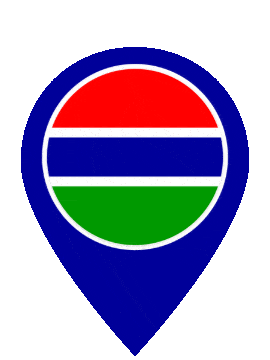 Gambia Pin Bounce animated flag GIF