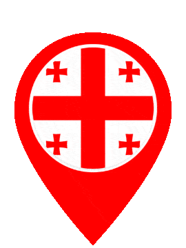 Georgia Pin Bounce animated flag GIF
