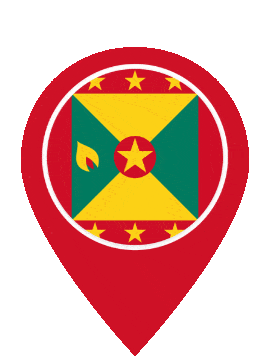Grenada Pin Bounce animated flag GIF
