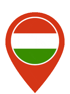 Hungary Pin Bounce animated flag GIF