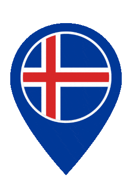 Iceland Pin Bounce animated flag GIF