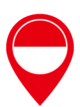 Indonesia Pin Bounce animated flag GIF