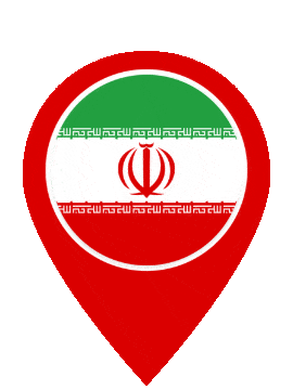Iran Pin Bounce animated flag GIF
