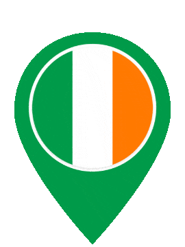 Ireland Pin Bounce animated flag GIF