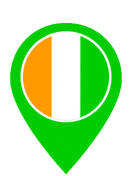 Ivory Coast Pin Bounce animated flag GIF