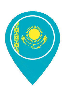 Kazakhstan Pin Bounce animated flag GIF