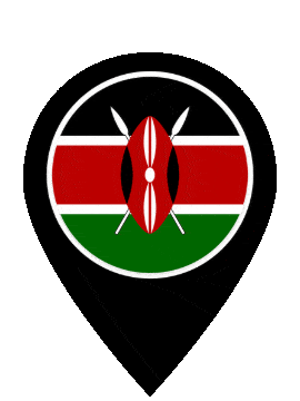 Kenya Pin Bounce animated flag GIF