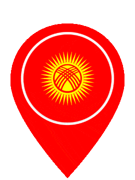 Kyrgyzstan Pin Bounce animated flag GIF