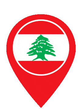 Lebanon Pin Bounce animated flag GIF